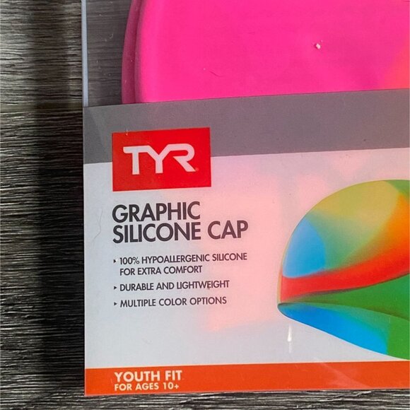 TYR Youth Fit Tue Dye Silicone Swim Cap-Ages 10+-New In Package - Picture 3 of 5